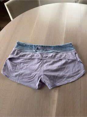 Lululemon Speed Up Low-Rise Lined Shorts 2.5", Lavender Pastel, Size 10